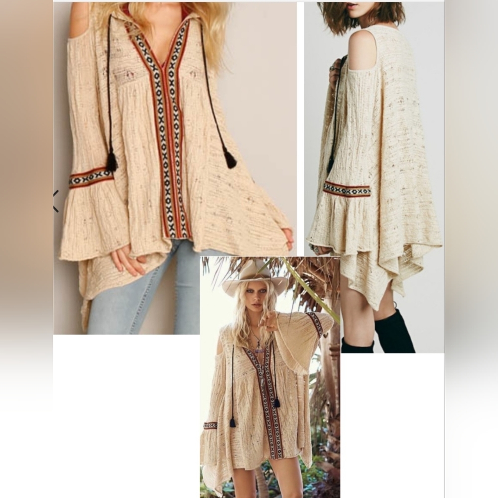 Free People "For The Love Of Flowers" Tunic Size LG